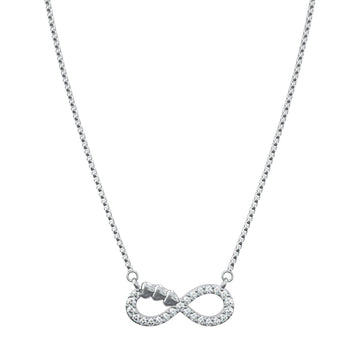 Infinity Hearts Silver Pendant