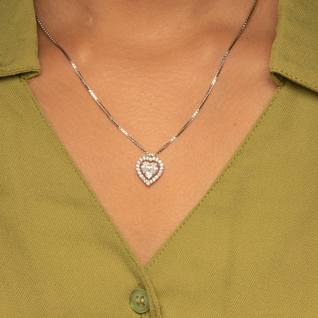 Celestial Silver Heart Pendant