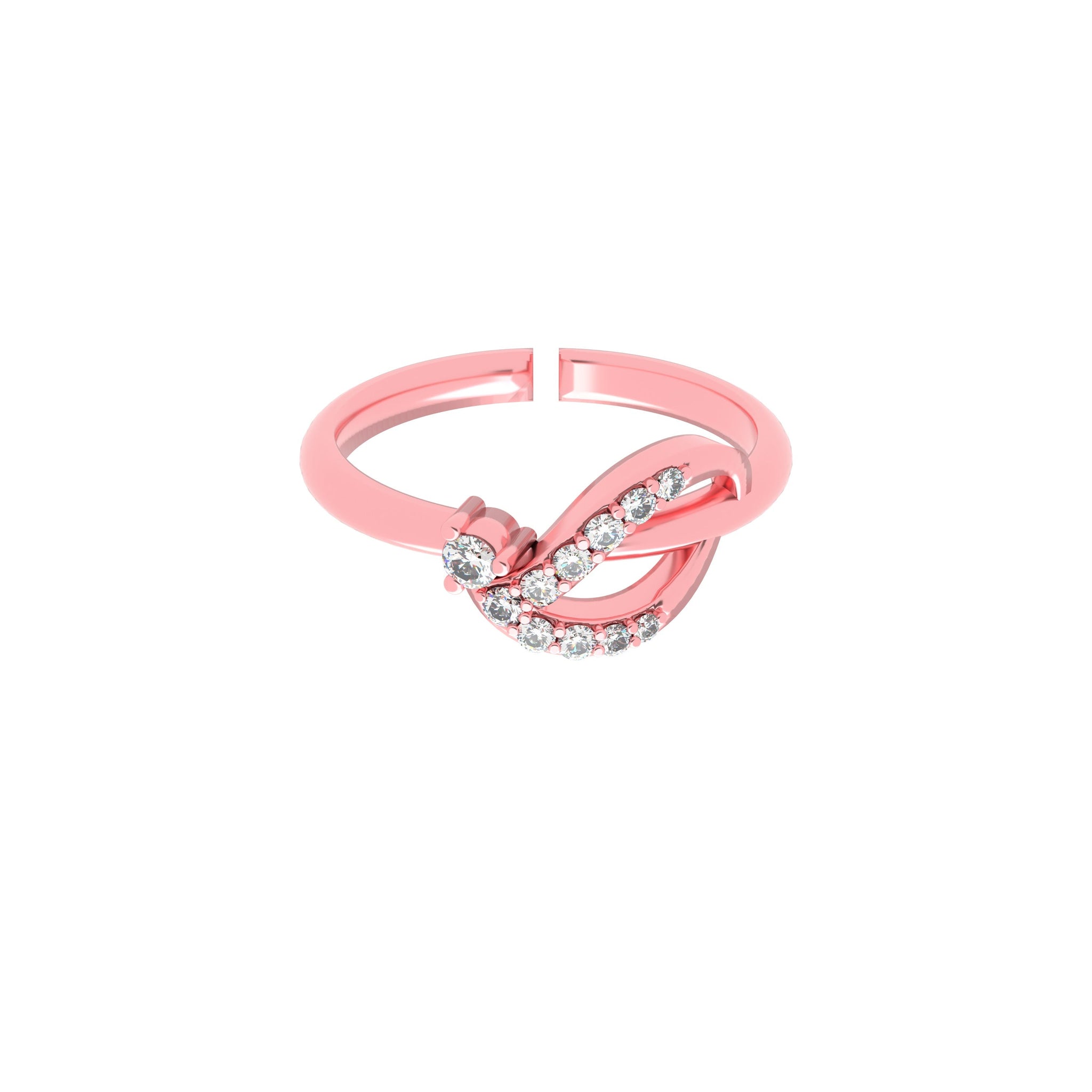 Serenity Twist Rose Gold Ring