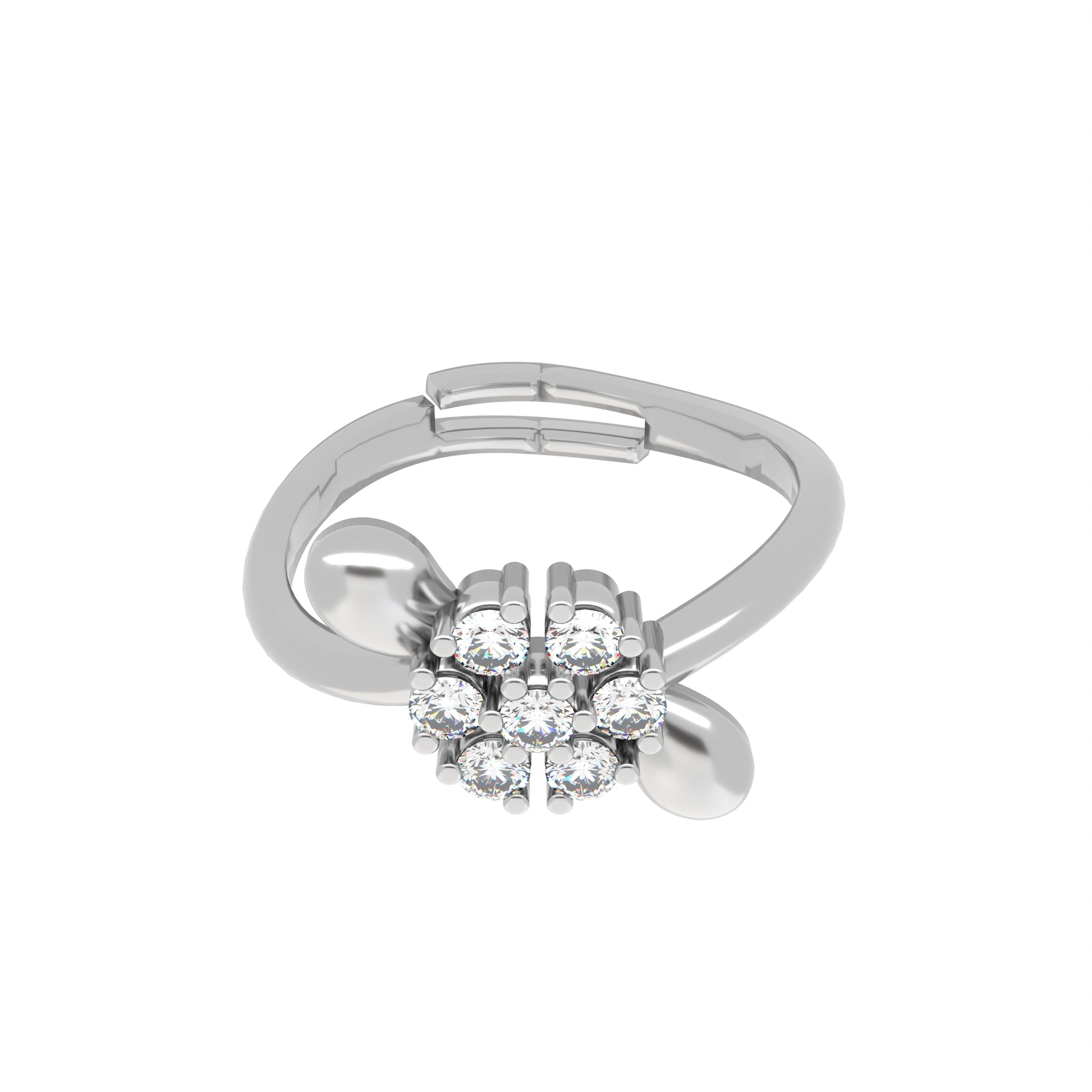 Tranquil Sparkle Silver Ring