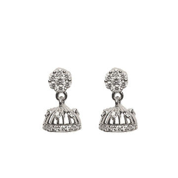 Emara Classic Silver Jhumka