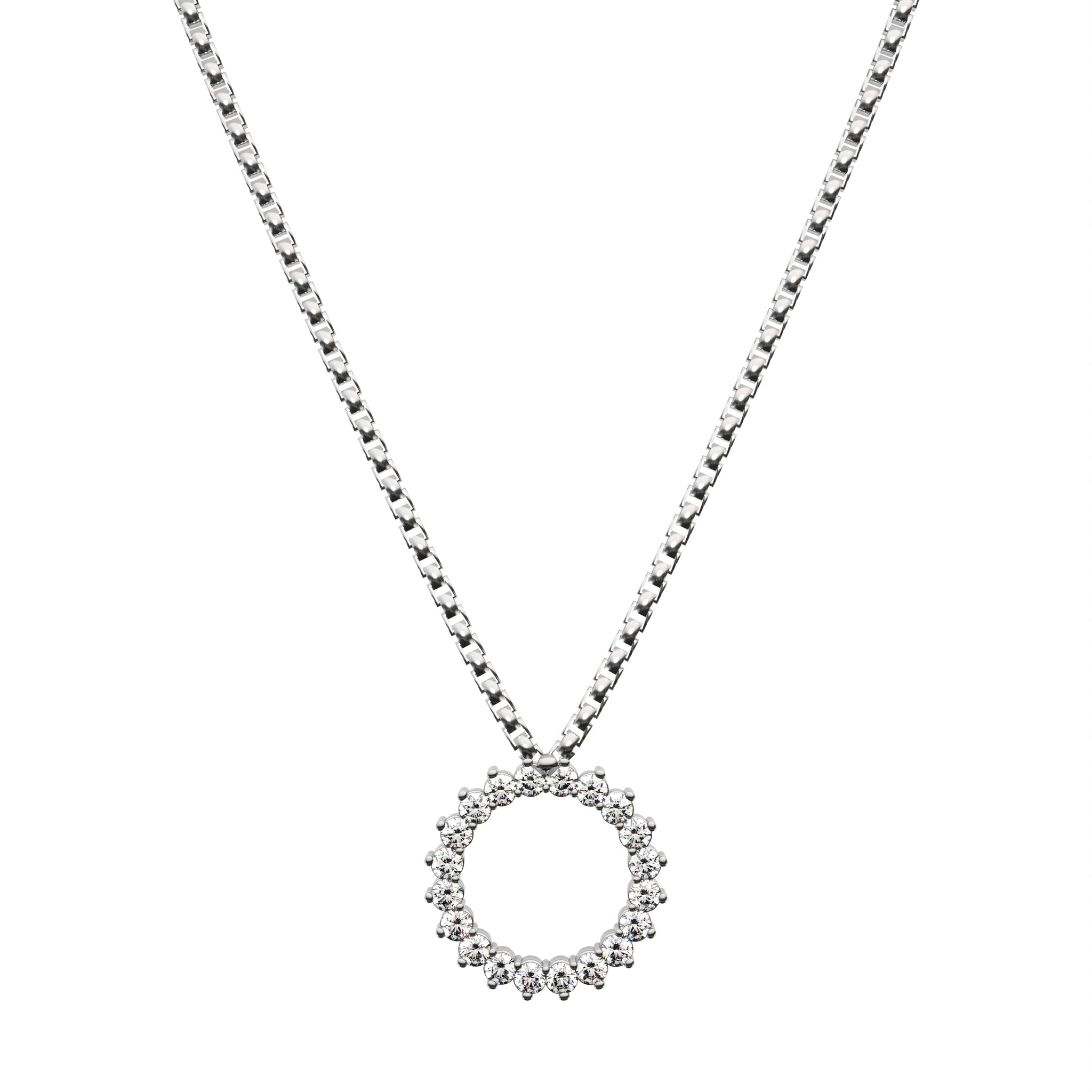 Studded halo necklace