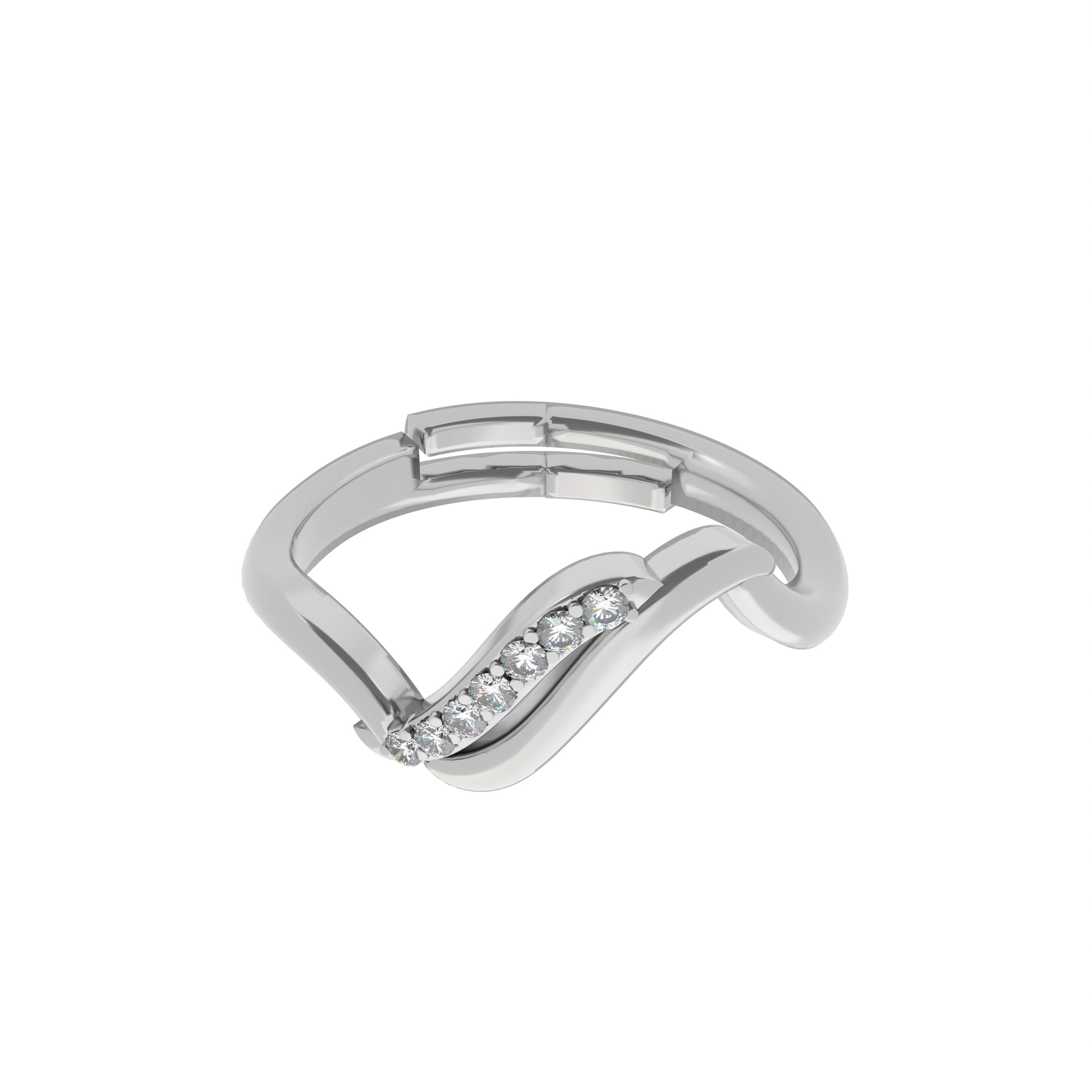 Wave Crest Silver Ring