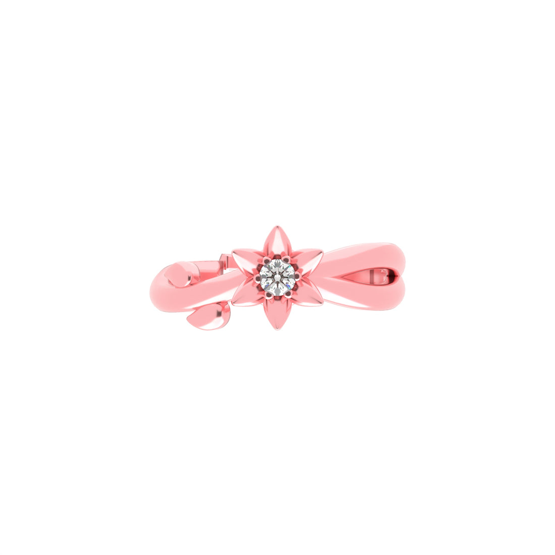 Rose Gold Twirl Star Ring